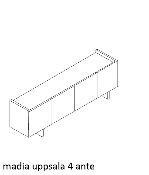 Arredamento vendita online a basso prezzo :: Madie e credenze :: Madia in legno  modello Uppsala 4 ante