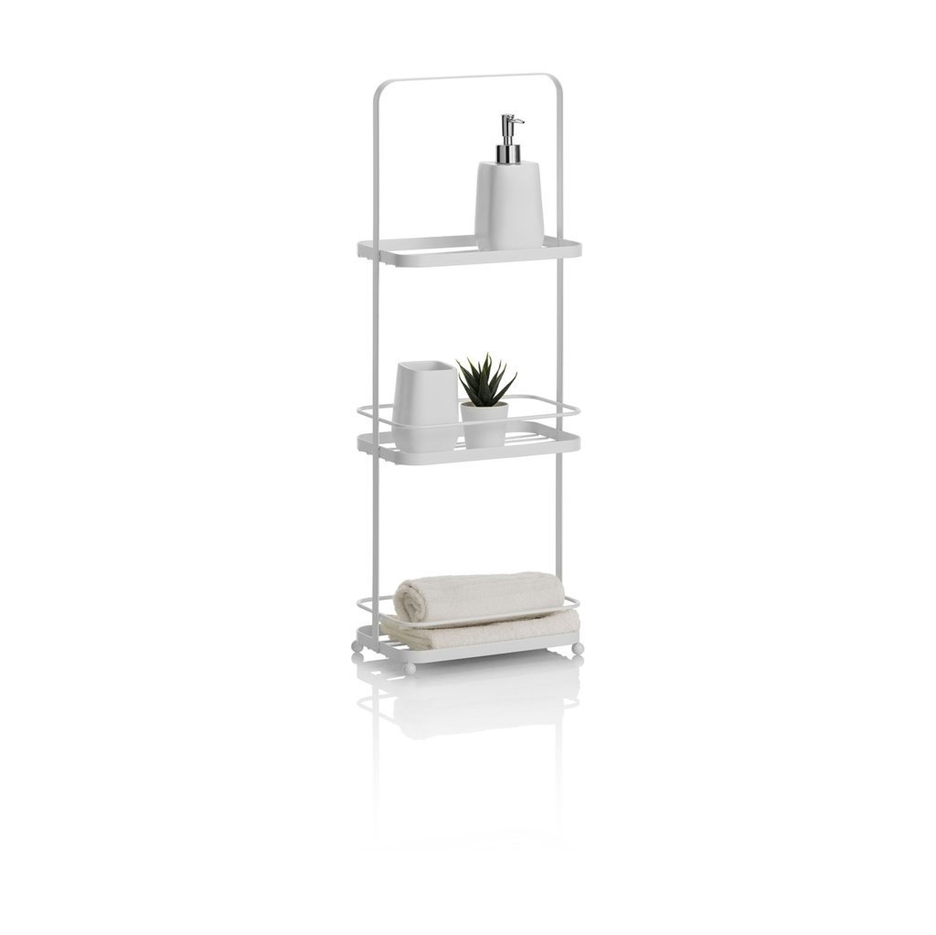 Bagno - vendita online mobili e accessori per il tuo bagno :: Accessori ::  Scaffale organizer da terra in metallo bianco Koko